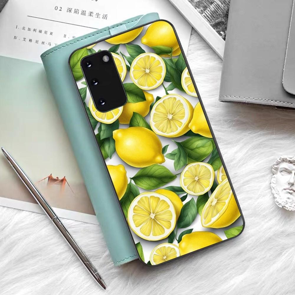 Fruit Lemon Phone Case Silicone PC+TPU For Samsung S10 20 30 22 23 24 Plus Lite Ultra Cover
