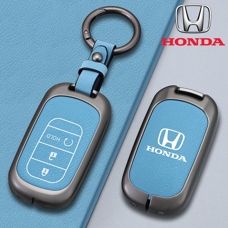 Zinc Alloy Car Smart Remote Key Case Cover Protection Shell For Honda 2022 2023 2024 Civic Accord CR-V HR-V Keychain Accessories