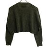 Plan C Green Wool Cropped Short Knit Sweater Tops 40 greenUsed