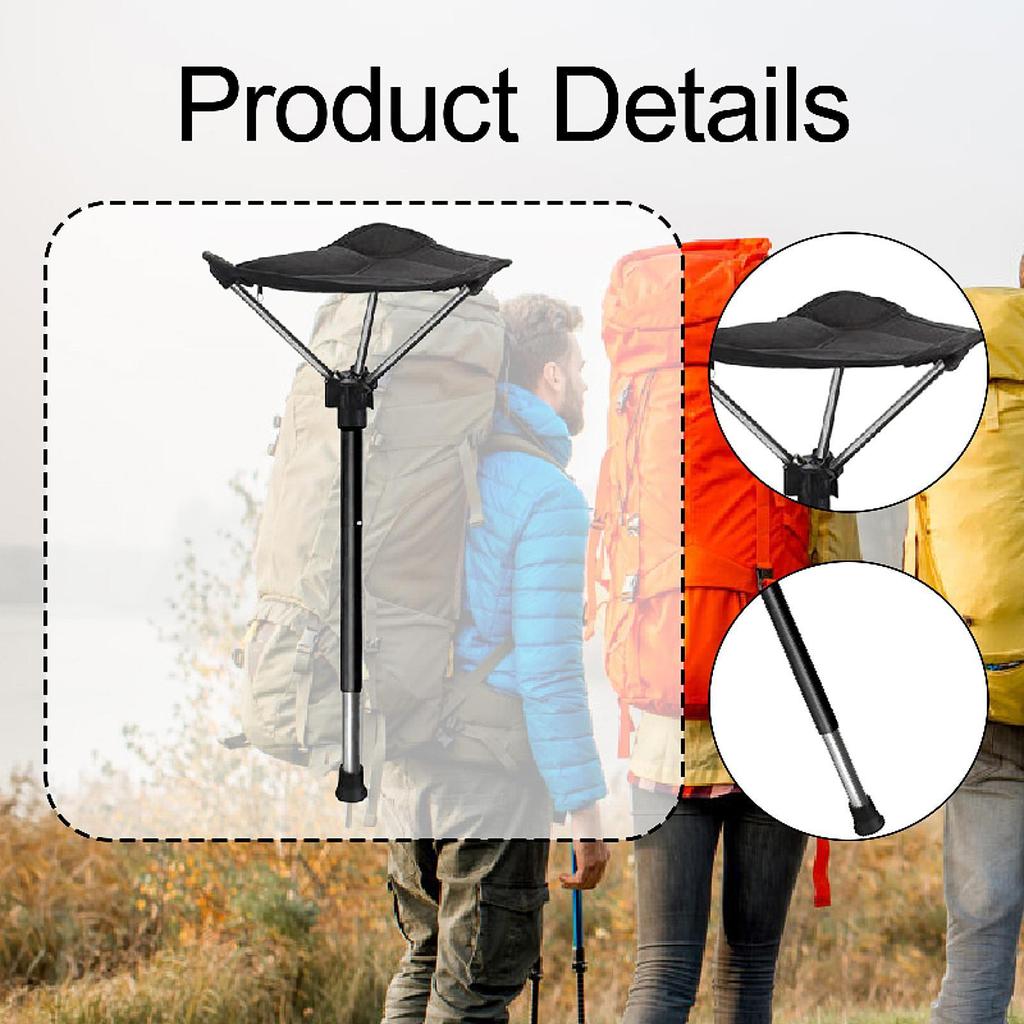 Camping Folding Stool Chair Collapsible Compact Outdoor Lightweight Telescoping Slacker for