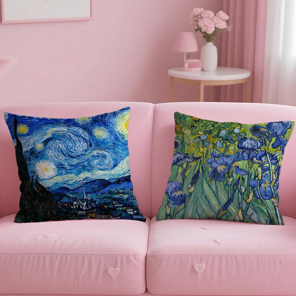 V-Van G-GoghS Cushion Cover Comfortable Reversible Pillow Cover Ideal for Car Sofa Bedroom & Beyond