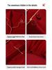 Joyful Together: Romantic Red Cotton Couple Pajamas - Wedding Festive, Comfortable and Long-Lasting.