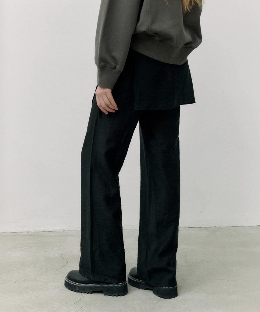ROLAROLA Layered Skirt Pants Black