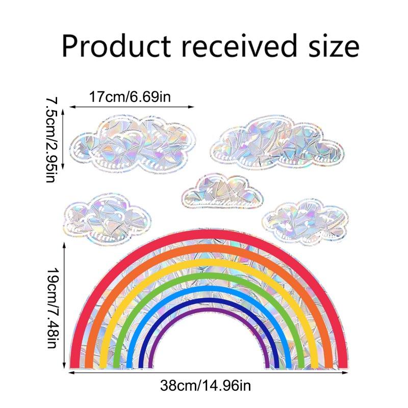 Neue Regenbogen Löwenzahn Gänseblümchen Schmetterling Lotus Meerjungfrau Sonnenlicht Doppelseitige Statische Fensteraufkleber für Heimdekoration