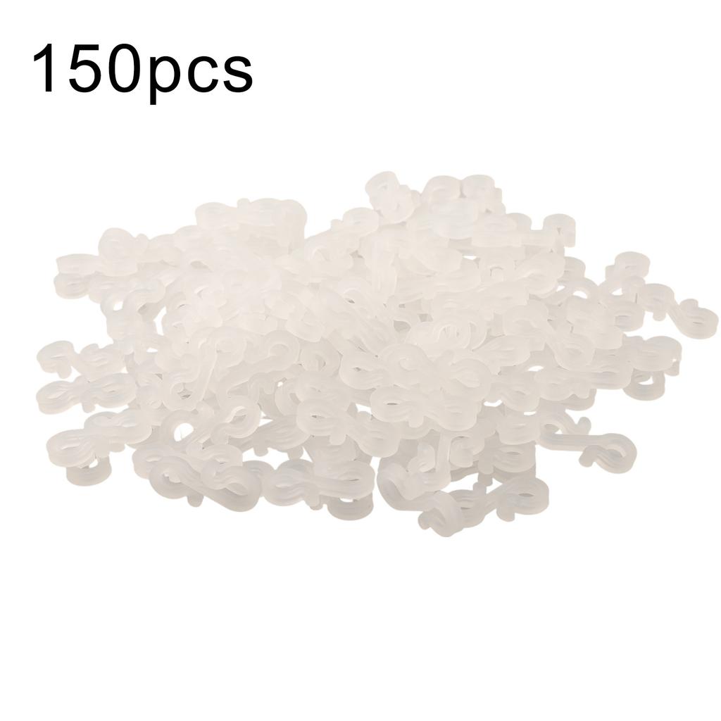 150 Outdoor Light Clips Gutter Hooks S-Hook Light Clips Outdoor Light Hook Clips  Party Outdoor Camping DIY Supplies Black