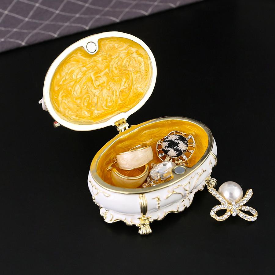 dressing table jewelry box enamel color storage box gift ring necklace jewelry storage box flip handicraft ornament