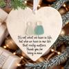 Heart Shaped Sea Ceramic Friendship Decor for Christmas Ornament Hangable Christmas Tree Keepsake Pendant Xmas Birthday Gifts