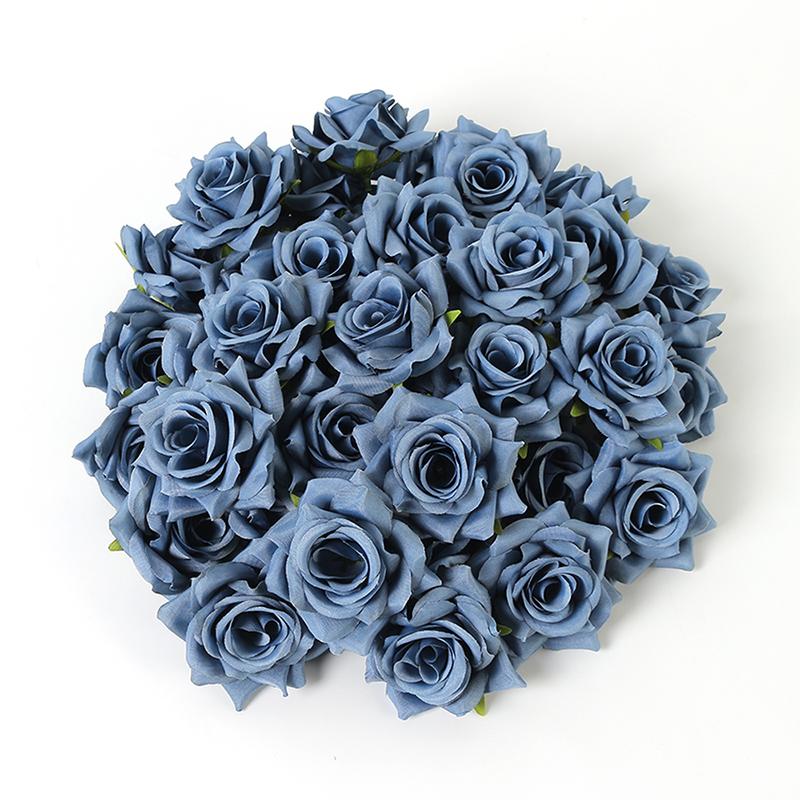 5/10Pcs Handmade Rose Artificial Flower Head Christmas Home Room Decoration Craft Flower Wreath For Parties Brides Wedding Decor