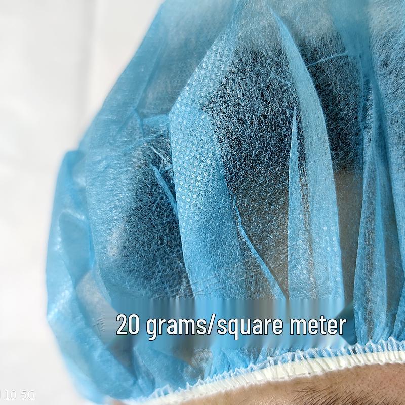 Thickened Disposable Non-Woven Mesh Caps for Dustproof Hair Protection in Workshops, Beauty Salons, and Food Prep