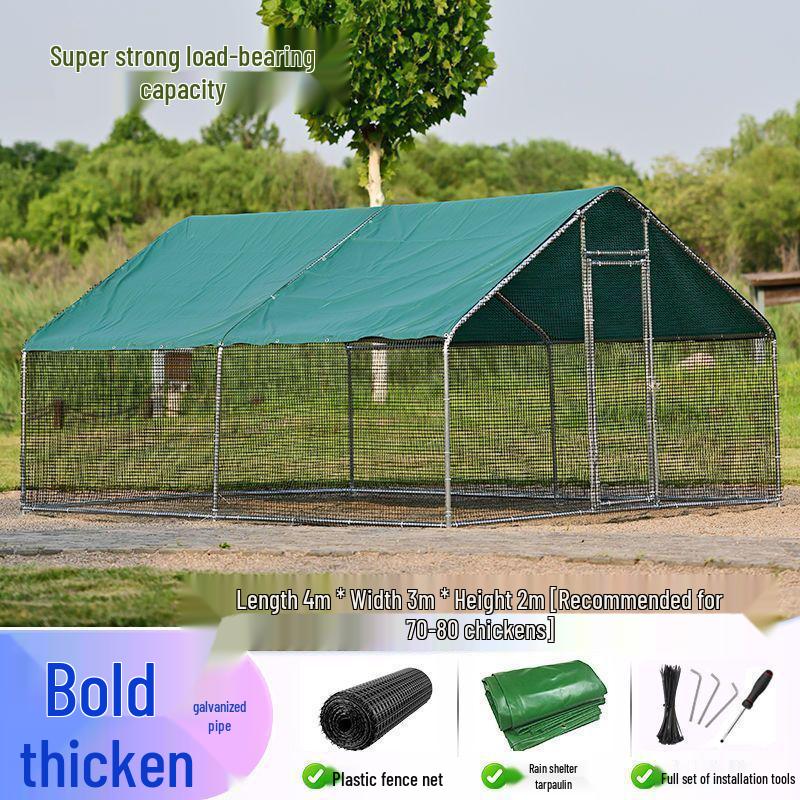Extra Large Outdoor Rainproof Poultry Coop for Chickens, Pigeons & Peacocks