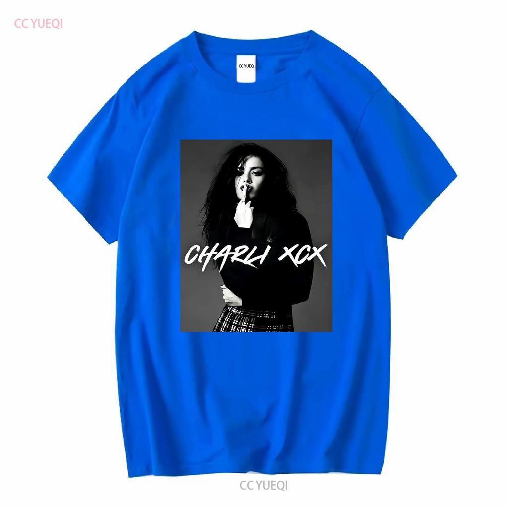 Charli XCX Aesthetic Vintage T Shirt Style Bootleg 90s Charlie Minimal Black Music RnB For Fans long or short sleeves vintage
