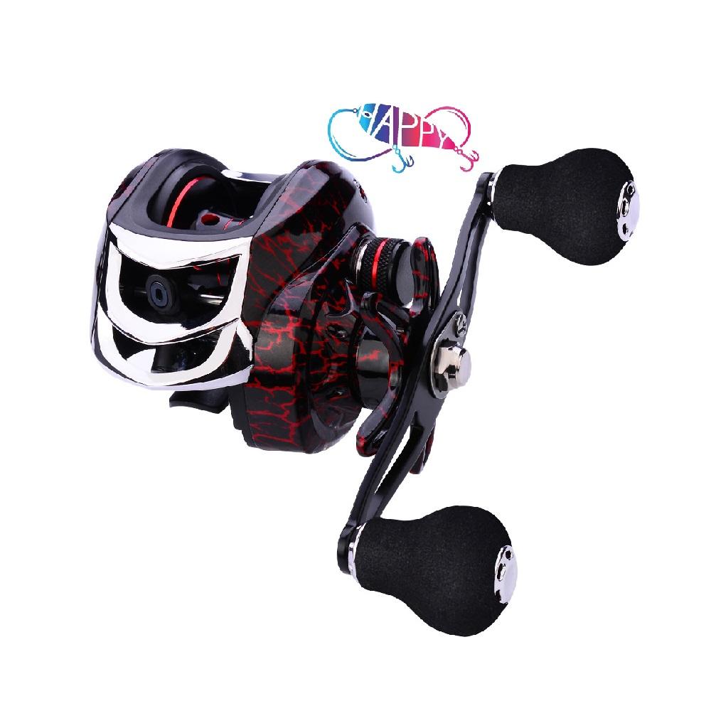 Fishing Baitcasting Reel All Metal Spool 18+1BB 10kg/22LB Max Drag Force Speed Ratio 7.2:1 Magnetic Metal Casting Fishing Reel 18+1BB&Left Hand