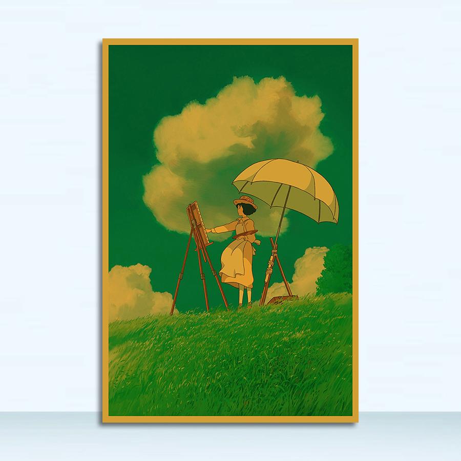 

Плакаты на крафт-бумаге для дома/комнаты/бара, Настенный декор, постер, художественная живопись, винтажный мультфильм, аниме Хаяо Миядзаки, Тоторо, энергичный 21x30 No Frame