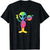 UFO Alien Retro Bright Mountain Lake Camping Visitor T-Shirt Women Men Clothing Tee Ropa Mujer Vintage Clothes Men T Shirt