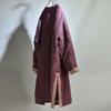 Johnature Women Pullover Vintage Parkas Patchwork Color Button Long Sleeve Robes Winter Chinese Style Warm Parkas