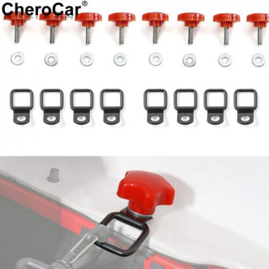 Hardtop Removal Bolts Thumb Screws & Tie Down Anchors for Jeep Wrangler JK JL PM