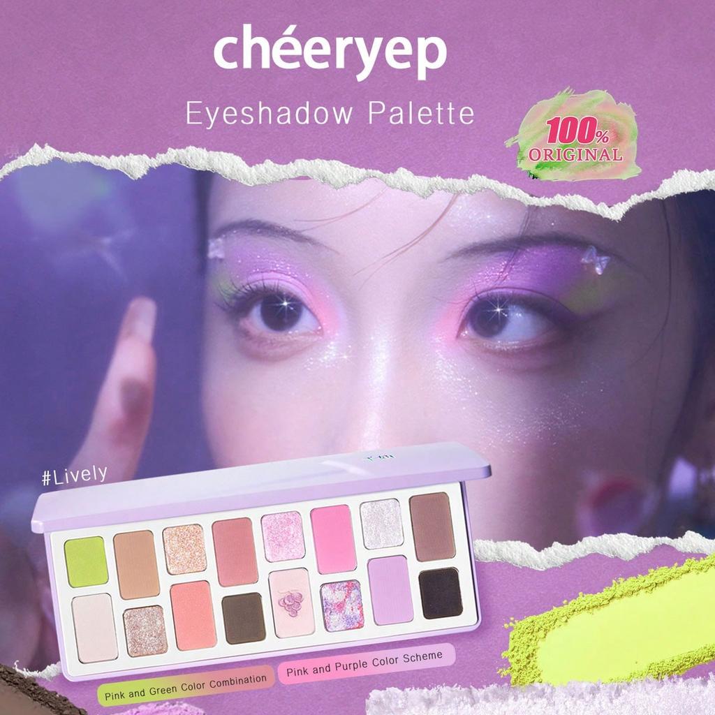 Cheeryep Eyeshadow Palette Prelude/Nude heart/Dear2/Lively/Flipped, Qianyan, 16 Colors, Shimmer, Satin, Multi-Color Tones, Holiday And Daily Use