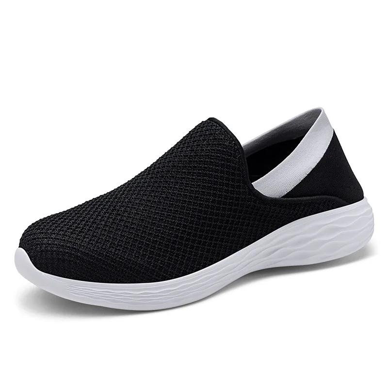 

New Fashion Couples Men s Women Casual Loafers Shoes Comfortable Legging Lazy Girls Flats Soft Mesh Sock Woman Sneaker 35 чорний