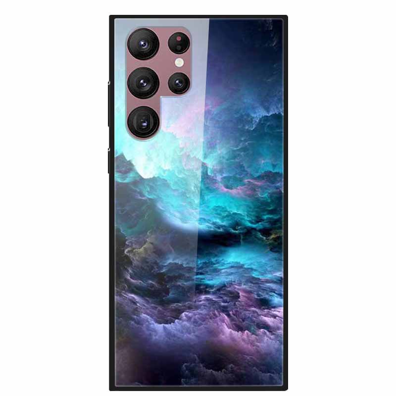 

Glass Case For Samsung S22 Ultra Case Soft Bumper Hard Tempered Glass Back Cover For Samsung Galaxy S21 S22 S23 Ultra Phone Case Galaxy S21 Ultra