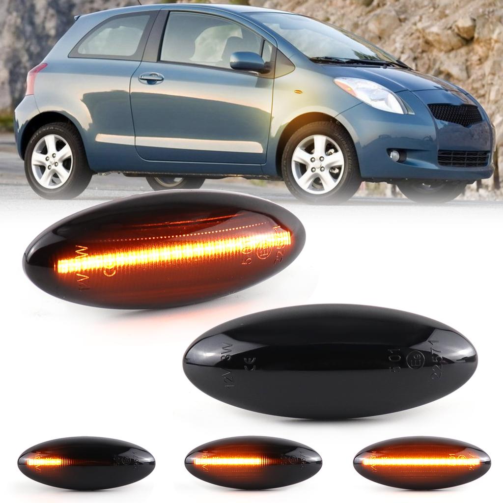 Dynamic Side Marker Turn Signal LAMP for Toyota Yaris Corolla Auris RAV4 ACA3 EMark Sequential Fender Blinker Indicator Lights