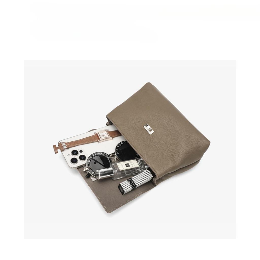 Niche 2025 New Kelly Bag Single Shoulder Premium Oblique Span Bag First Layer Cowhide Handbag Soft Leather Versatile Women's Bag