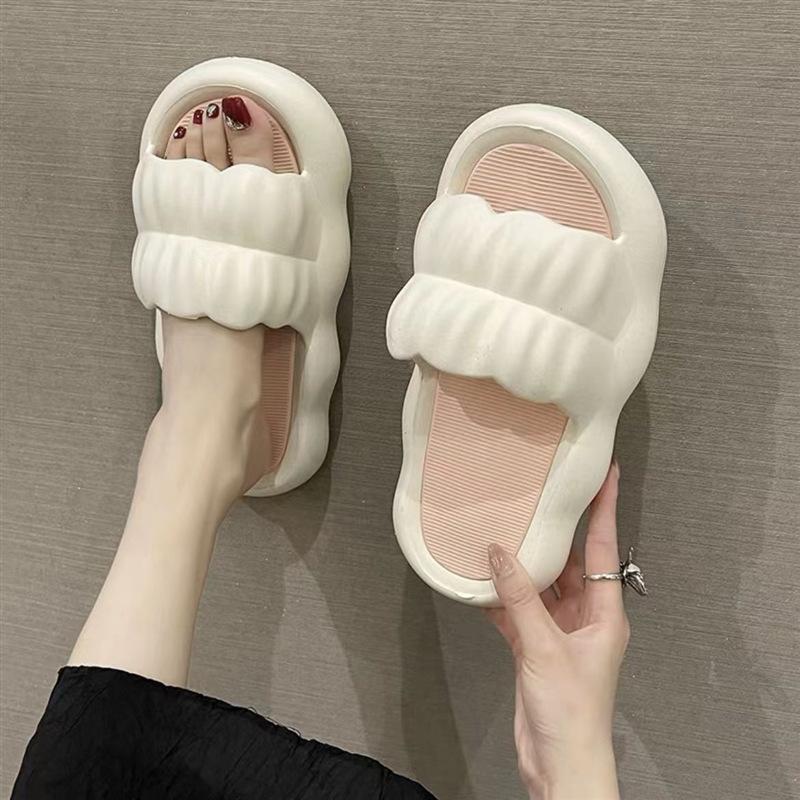 

Милые мягкие домашние тапочки для ношения в помещении, женские, в стиле ins, год, для ванной, нескользящие, бытовые сандалии 38-39 Fits 37-38 feet