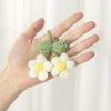 Colorful Crochet Flowers Handmade Knitted Lily Of The Valley Keychain Hand-woven Convallaria Majalis Flower Bag Pendent Key Ring