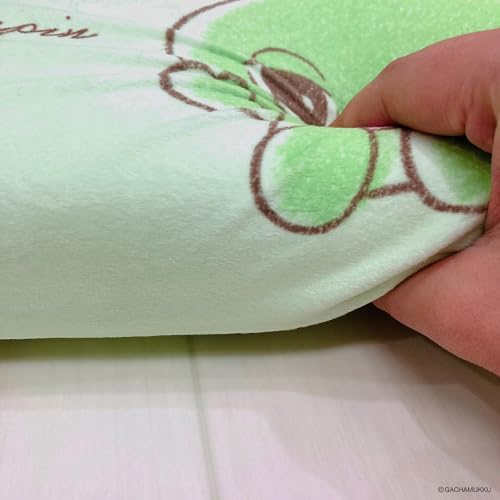 MORIPiLO Memory Foam Cushion Lumbar Pillow - Gachapin & Mukku (Gachapin Mini Relax Pillow) - Soft and Gentle On Skin - Plush Toy - Nap Pillow - Green