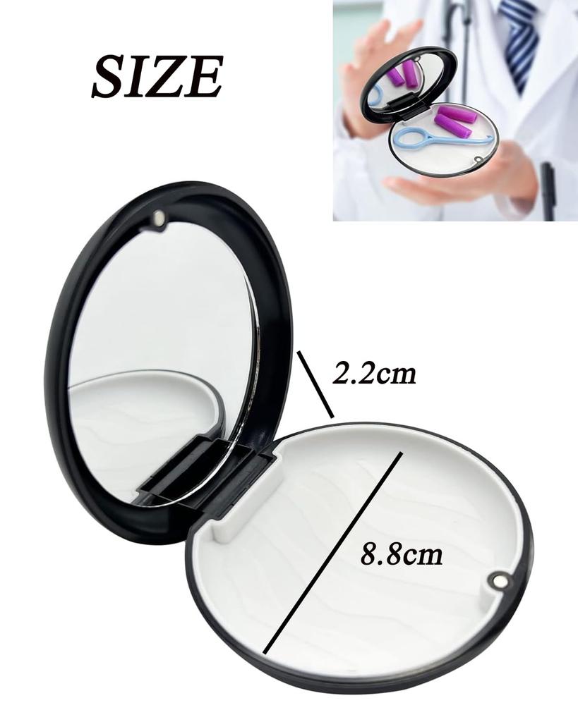 Teeth Aligner, Denture Box Case, Retainer Case, Slim Aligner Case - Retainer Case with Mirror, Travel-Friendly, Easy To Clean with Non-slippery G