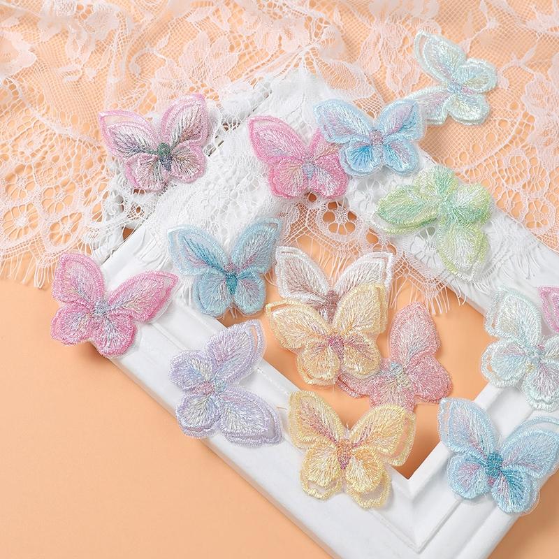 

10PCs Artificial Flowers Butterfly Fake Flowers Gifts Wedding Decoration For Home Room Decor DIY Crafts Hair Brooch Accessories 10PCs