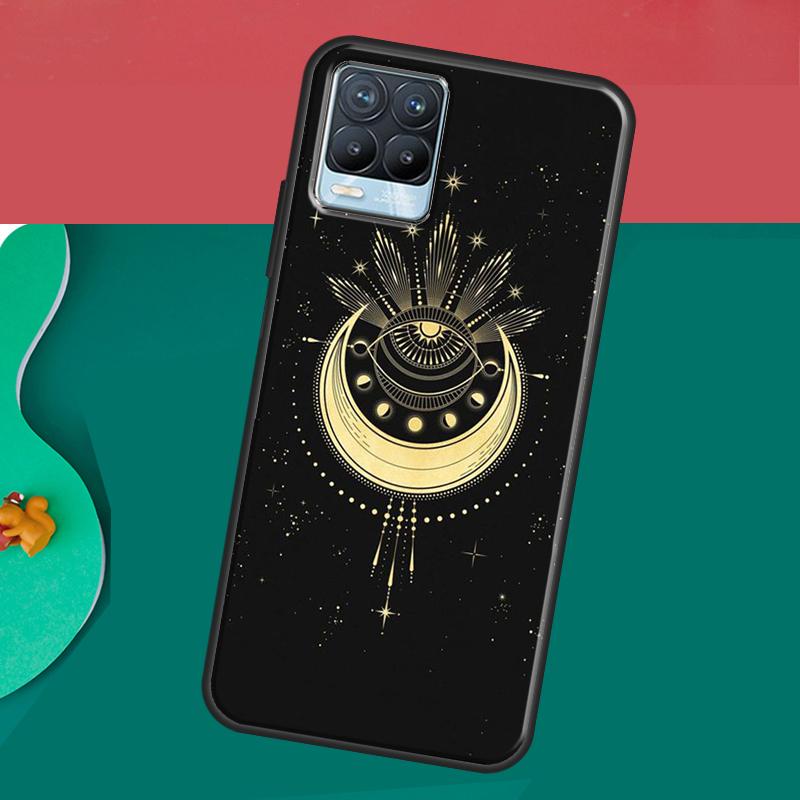 Galaxy Moon Stars Phase Totem Art Case For Realme 10 9 11 Pro Plus GT Neo 5 2T 3T C11 C15 C21Y C25s C30 C31 C33 C35 C55 Cover