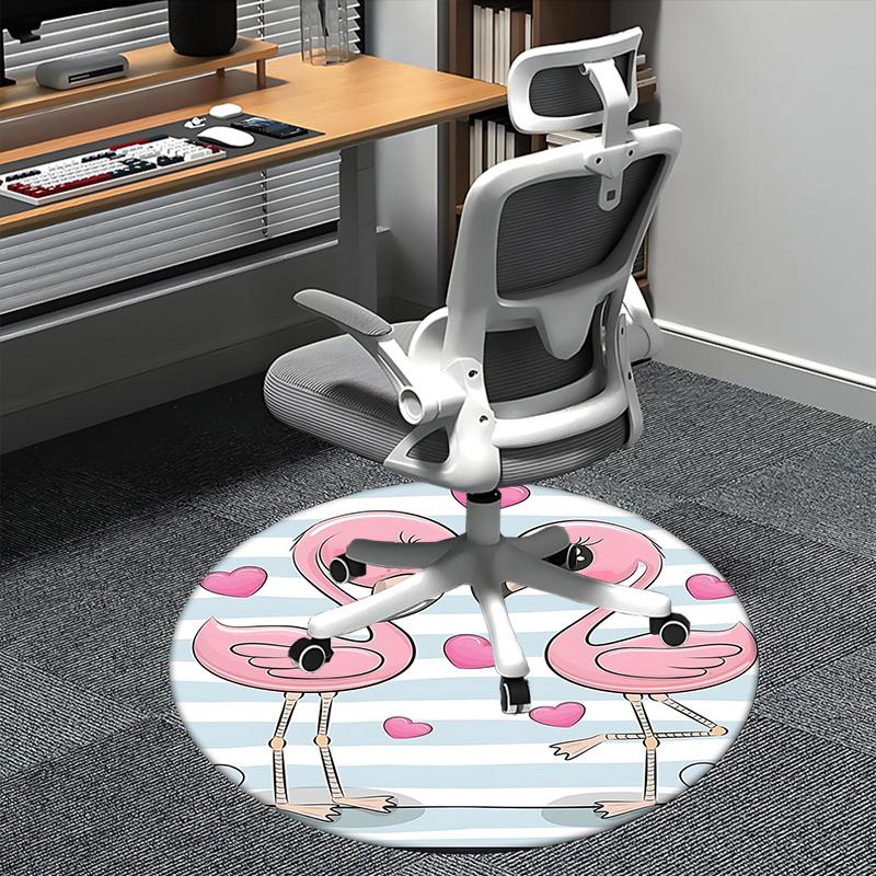 

Charming Pink Flamingo Chair Mat Round Carpet for Home Decor, Office, Living Room, Bedroom Gift0121b 80cm by 80cm