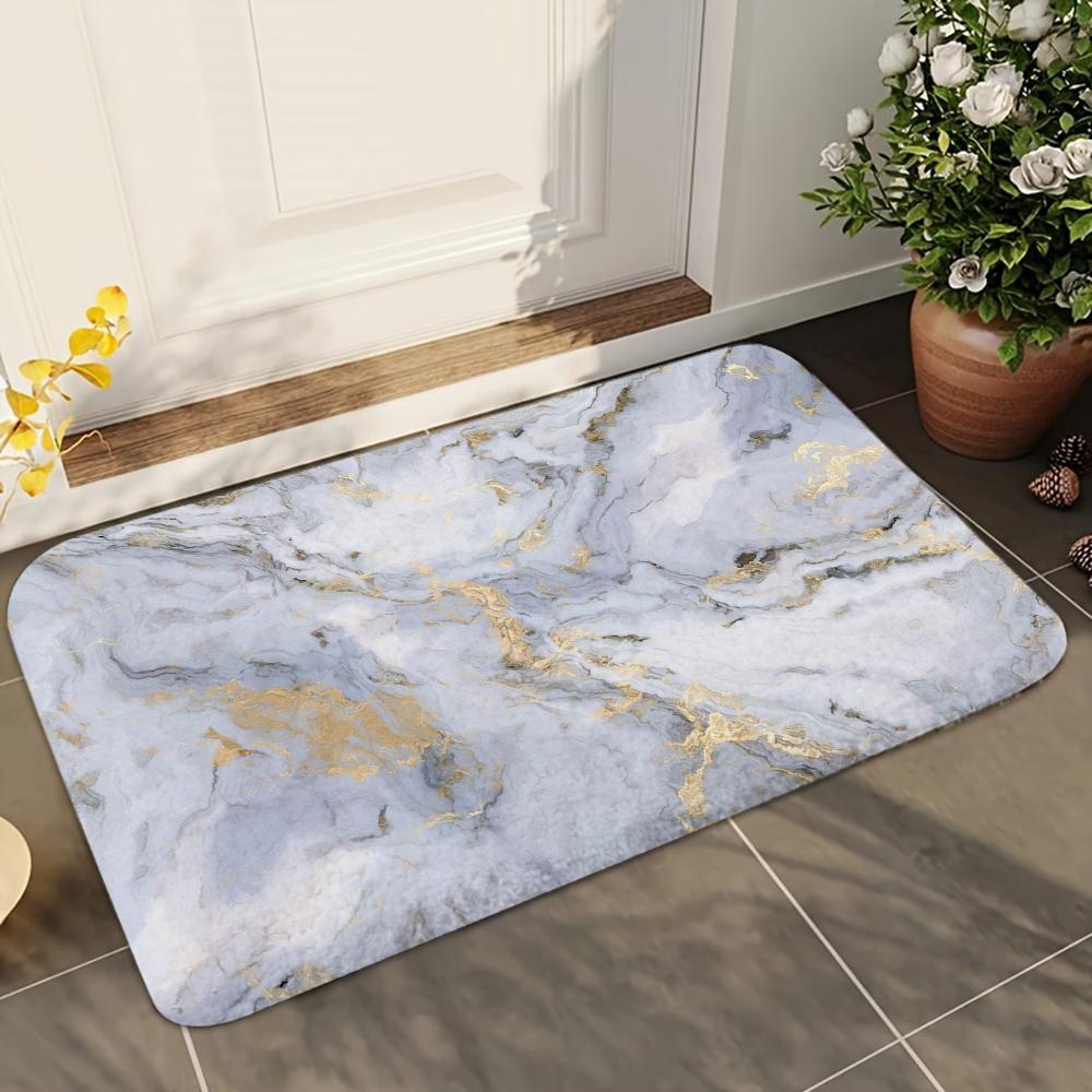 

1pc European Luxury Golden Marble Bathroom Absorbent Mats Anti-Slip Mats Home Decor Supplies Carpets Home Kitchen Floor Mats 80*160cm