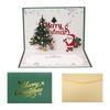 3D Pop-up Christmas Card with Custom Envelope and Hot Stamping