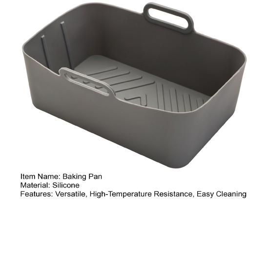 Silicone Air Fryer Liner Food Grade Non-Stick Mat Heat Resistant Reusable Baking Pan Liner Dishwasher Safe Fryer Basket Insert