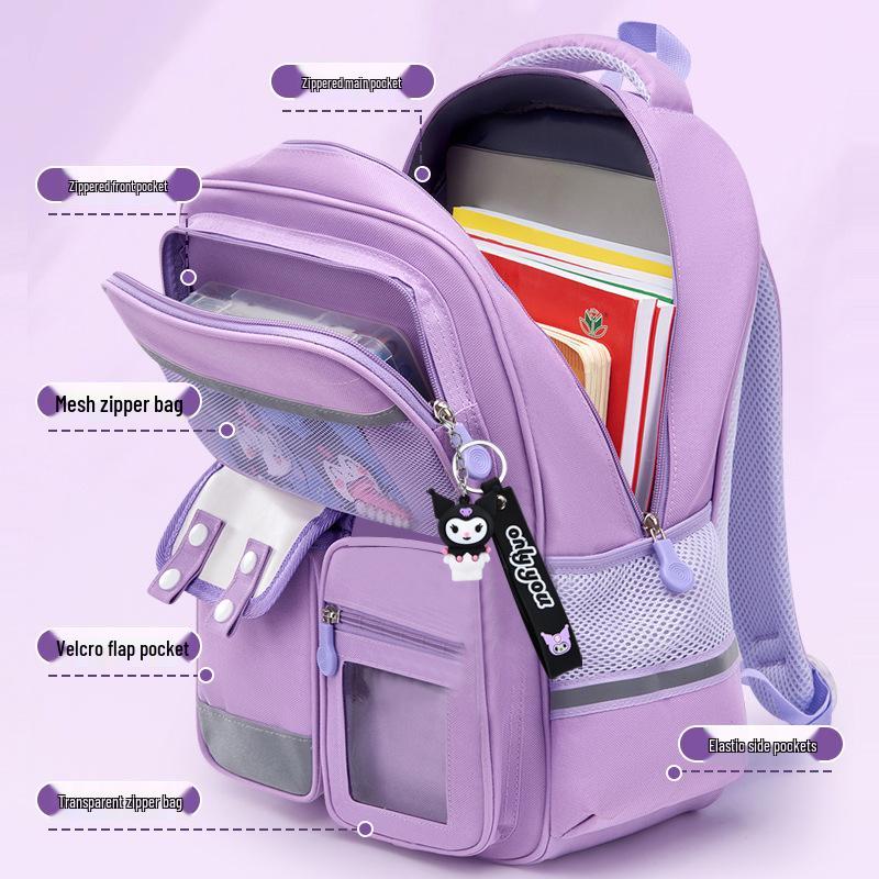 Capybara Large Capacity School Backpack for Boys & Girls Grades 1-6