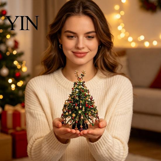 Kreative Weihnachtsfeier-Aktivität DIY Perlenbaum-Set, Kunstkristall-Feiertagsbastelset Geschenk für Paare Erwachsene Anfänger, Handgemachte Dekoration