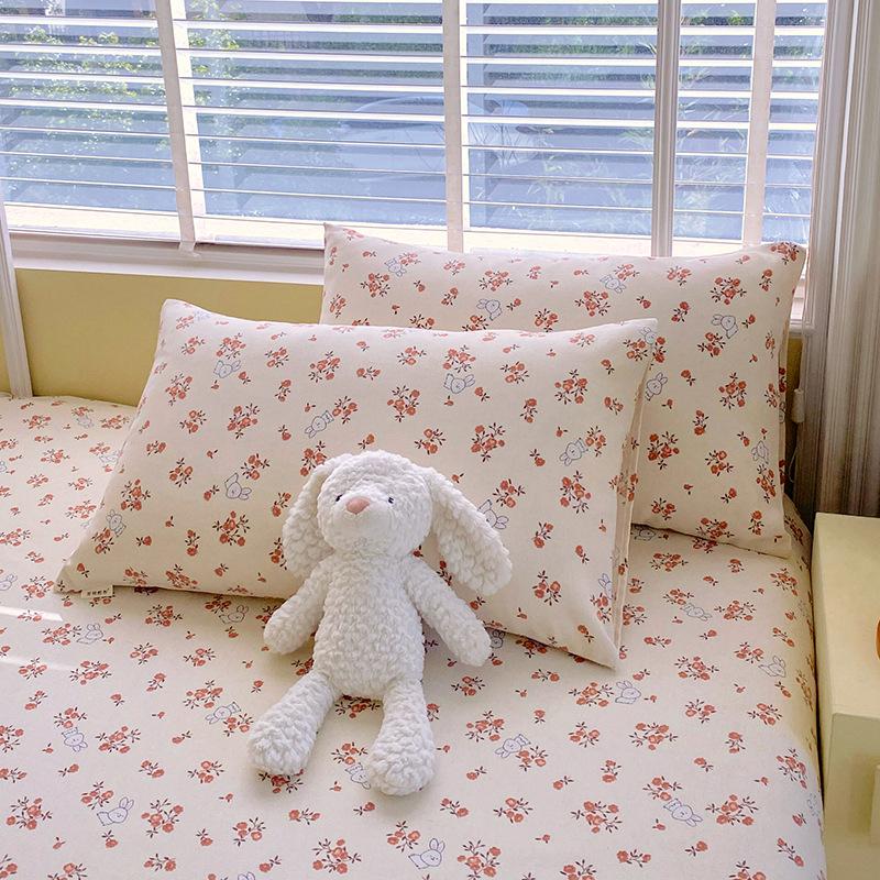 Ancient Art Floral Bed Sheet & Duvet Cover Set - Single/Double, All-Season, Student Dormitory