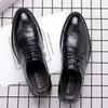 Herrenschuhe aus atmungsaktivem Leder im koreanischen Stil: Business, Casual, Formal, Hochzeit Weiche Sohlen