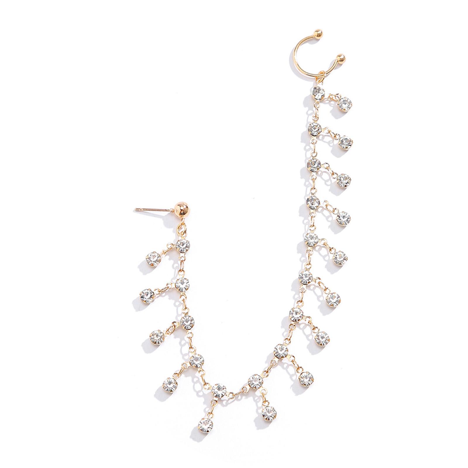 Rhinestones Nose Ring Chain Jewelry Nose Chain Nose Cuff Fake Septum Fake Nose Ring Hoop Non Piercing Jewelry for Women