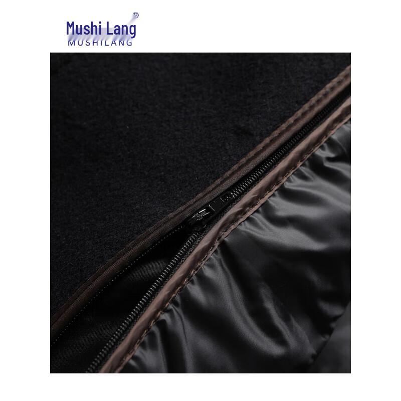 Men's Wool Blend Duck Down Mid-Length Coat