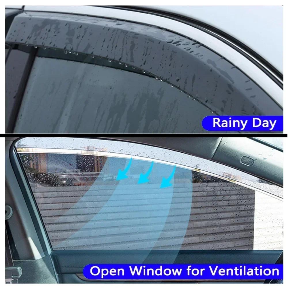 Window Visor for Ford Focus C346 MK3 Hatchback 2010~2018 Car Sun Rain Guard Deflector Awning Shelter Vent Smoke Cover Accessorie