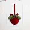 Christmas Bell Tree Decor Red Velvet Material Festive Home Window Embellishments