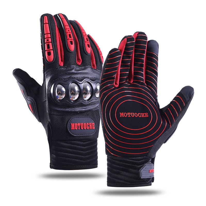 Cycling Gloves Four Seasons Men's Outdoor Sports Motorcycle Case Touch Screen Off Road Palm Protection Shock Absorbing and Anti Slip Gloves