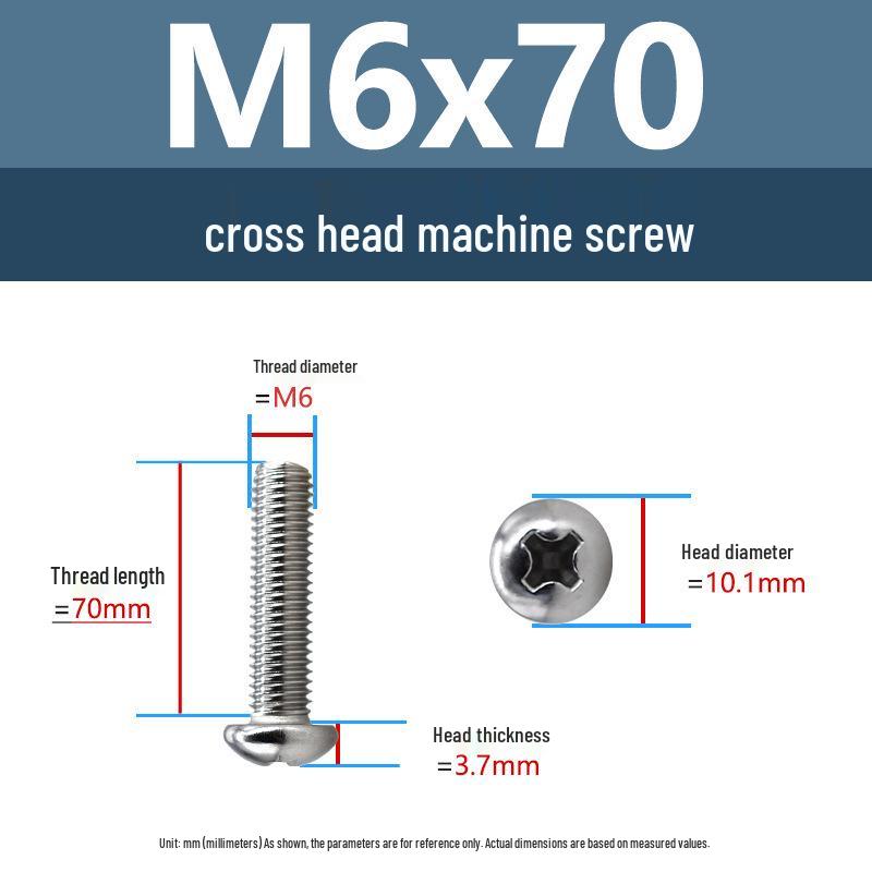 Yigu Direct 304 Edelstahl Kreuzschlitz Senkkopfschrauben M6-M10 Maschinengewinde