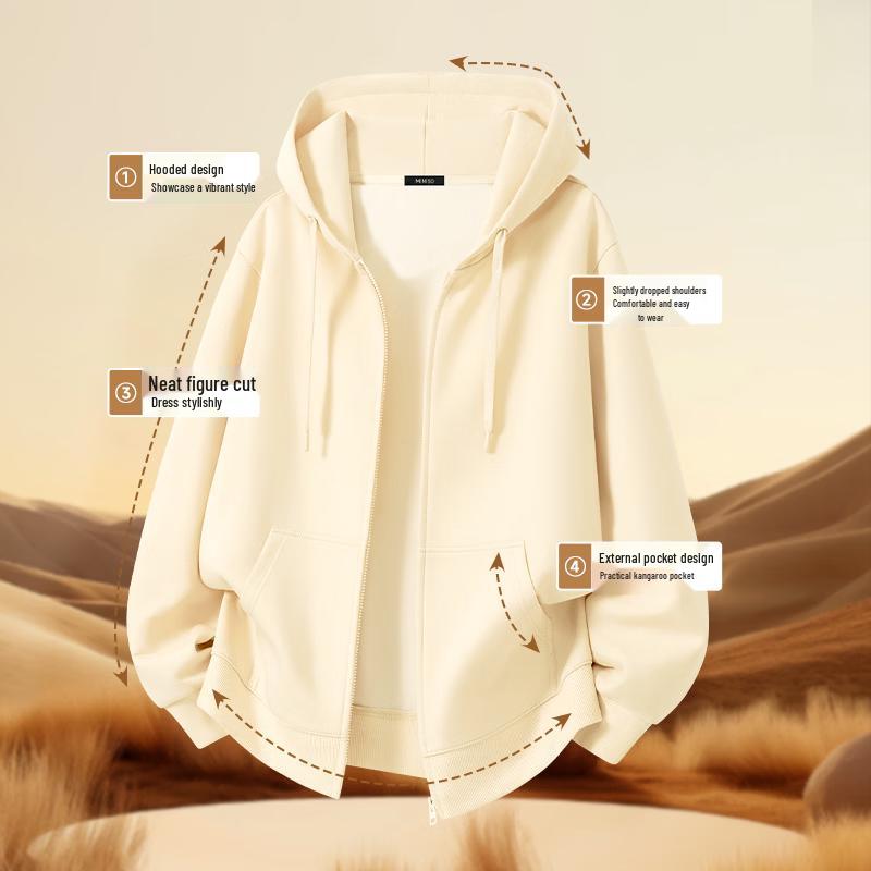 MINISO Men's Hooded Cardigan Jacket