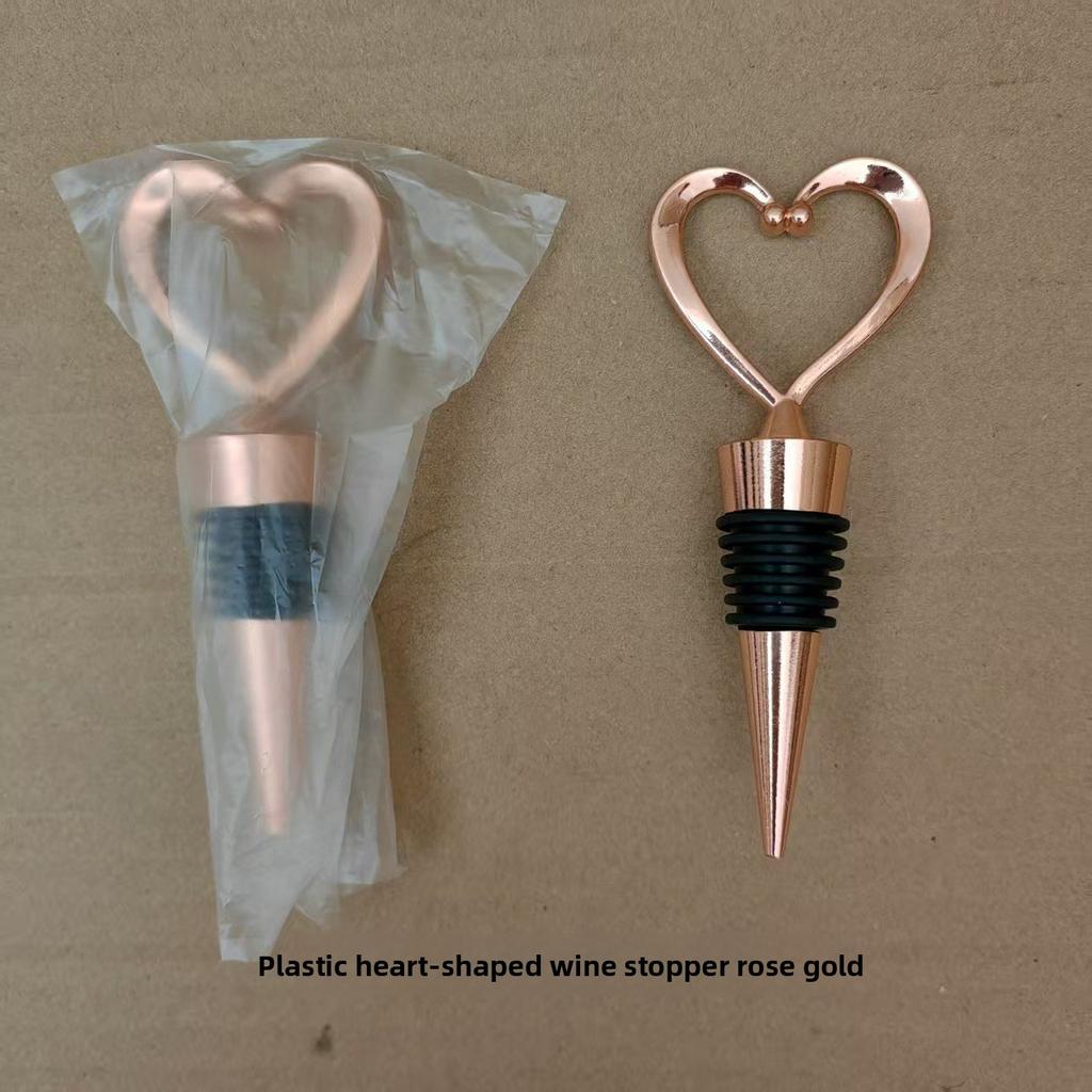 JSH003 Decorative Beverage Keeping Standard Bottles Wine Champagne Fresh Heart Shaped Plastic Wine Bottle Stopper