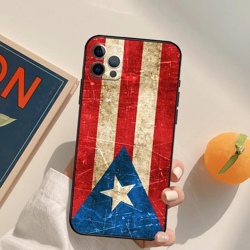 Apple IPhone15ProMax Mobile Phone Case Puerto Rico Flag Mobile Phone Case Is Painted and Anti-drop Huawei Three.