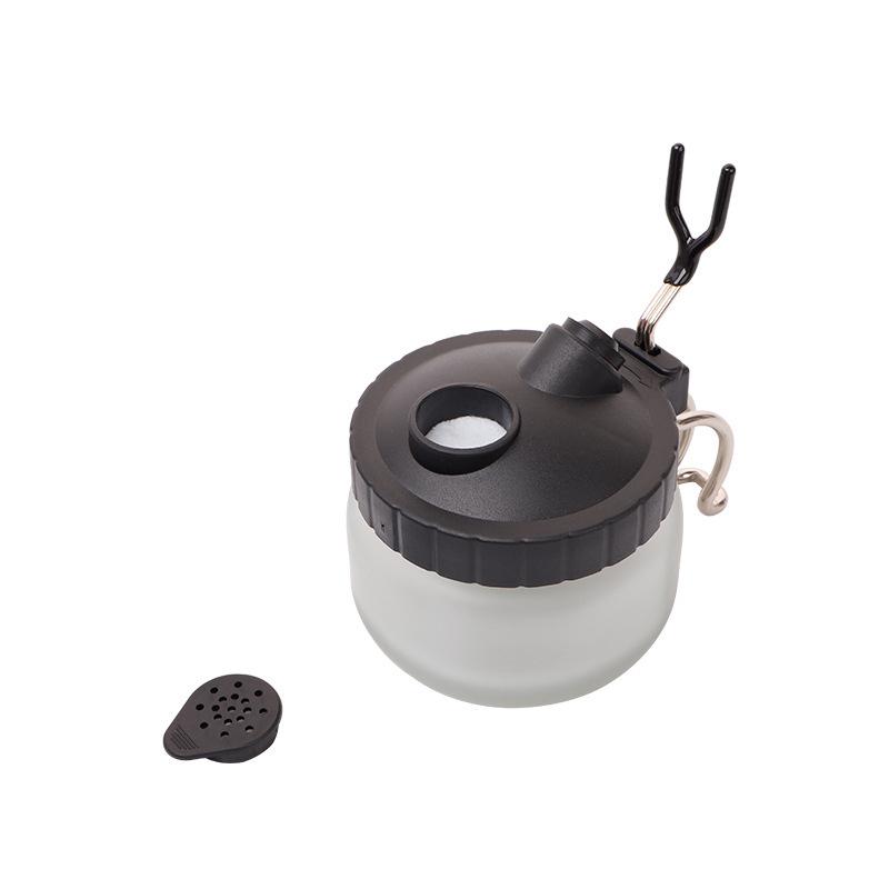 Airbrush Cleaning Kit: Glass Pot, Brush & Needle for Paint Waste Disposal