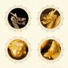 1Pc Good Lucky Golden Dragon Chinese Zodiac Twelve Statue Gold Animals Sculpture Figurines Desktop Decoration
